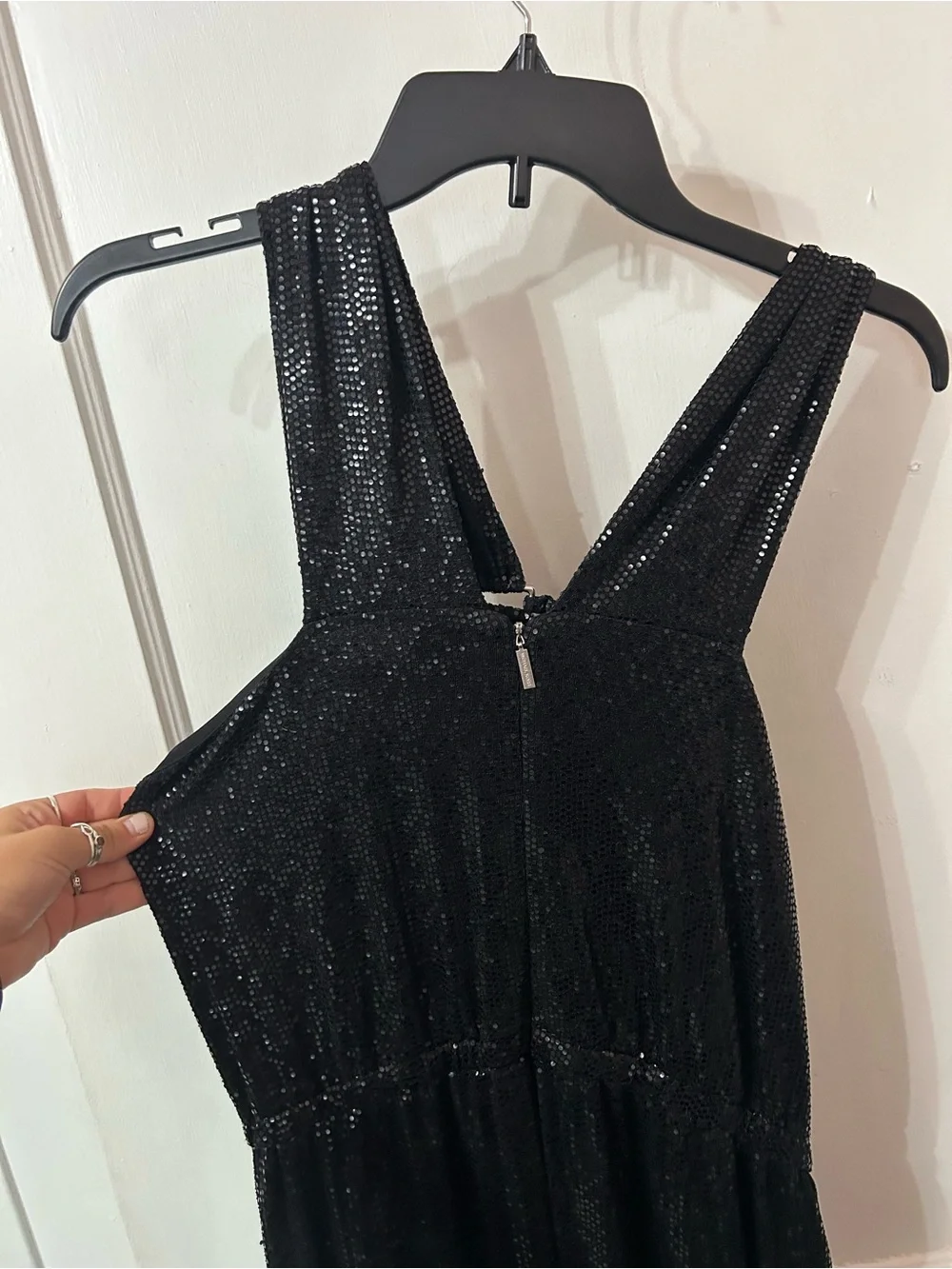 Michael Kors Black Sequin Jumpsuit